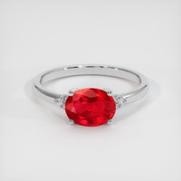 1.36 Ct. Ruby Ring, Platinum 950 1