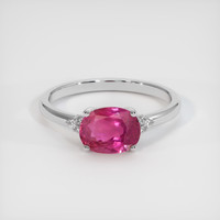 1.68 Ct. Ruby Ring, Platinum 950 1