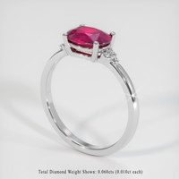 1.68 Ct. Ruby Ring, Platinum 950 2