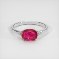 1.31 Ct. Ruby Ring, Platinum 950 1