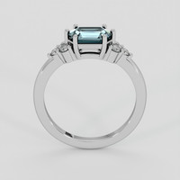 1.26 Ct. Greenish Blue Sapphire Ring, Platinum 950 3