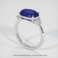 3.91 Ct. Blue Sapphire Ring, Platinum 950 2