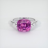 5.22 Ct. Purplish Pink Sapphire Ring, Platinum 950 1