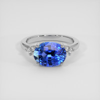 3.23 Ct. Blue Sapphire Ring, Platinum 950 1