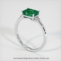 1.50 Ct. Emerald Ring, Platinum 950 2