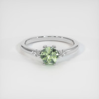 0.89 Ct. Green Sapphire Ring, Platinum 950 1