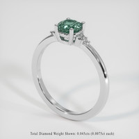0.75 Ct. Sapphire Ring, Platinum 950 2