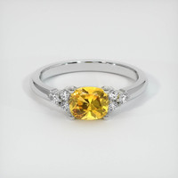 1.04 Ct. Yellow Sapphire Ring, Platinum 950 1