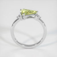 1.51 Ct. Yellowish Green Sapphire Ring, Platinum 950 3