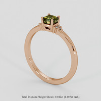 0.88 Ct. Bi Color Sapphire Ring, 14K Rose Gold 2