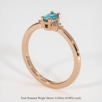 0.31 Ct. Gemstone Ring, 14K Rose Gold 2