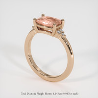 1.05 Ct. Padparadscha Sapphire Ring, 14K Rose Gold 2