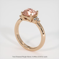 2.33 Ct. Padparadscha Sapphire Ring, 14K Rose Gold 2