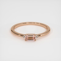 0.61 Ct. Padparadscha Sapphire Ring, 14K Rose Gold 1