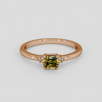 0.88 Ct. Bi Color Sapphire Ring, 18K Rose Gold 1