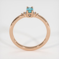 0.31 Ct. Electric Blue Paraiba Tourmaline Ring, 18K Rose Gold 3
