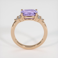 2.57 Ct. Purple Sapphire Ring, 18K Rose Gold 3
