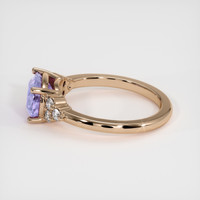 2.57 Ct. Purple Sapphire Ring, 18K Rose Gold 4