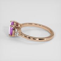 1.60 Ct. Purplish Pink Sapphire Ring, 18K Rose Gold 4