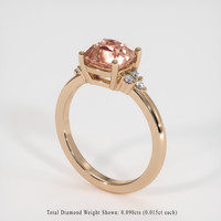 2.33 Ct. Padparadscha Sapphire Ring, 18K Rose Gold 2