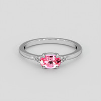 0.67 Ct. Pink Sapphire Ring, Silver 1