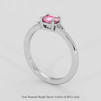 0.67 Ct. Pink Sapphire Ring, Silver 2