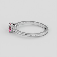 0.67 Ct. Pink Sapphire Ring, Silver 4