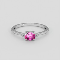 0.51 Ct. Pink Sapphire Ring, Silver 1