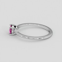 0.51 Ct. Pink Sapphire Ring, Silver 4