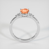 1.26 Ct. Orange Sapphire Ring, 10K White Gold 3