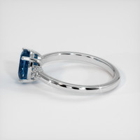 1.72 Ct. Greenish Blue Sapphire Ring, 14K White Gold 4