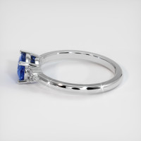 1.12 Ct. Blue Sapphire Ring, 14K White Gold 4