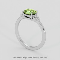 1.20 Ct. Alexandrite Ring, 14K White Gold 2
