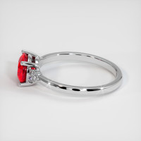 1.30 Ct. Ruby Ring, 14K White Gold 4