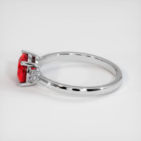 1.30 Ct. Ruby Ring, 14K White Gold 4