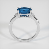 2.75 Ct. Blue Sapphire Ring, 14K White Gold 3