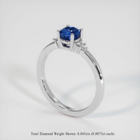 0.76 Ct. Bi Color Sapphire Ring, 14K White Gold 2