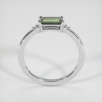1.00 Ct. Green Sapphire Ring, 14K White Gold 3