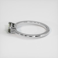 1.00 Ct. Green Sapphire Ring, 14K White Gold 4