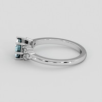 1.26 Ct. Greenish Blue Sapphire Ring, 14K White Gold 4