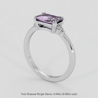 1.40 Ct. Purple Sapphire Ring, 14K White Gold 2