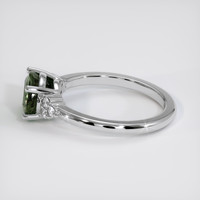 1.90 Ct. Green Sapphire Ring, 14K White Gold 4