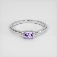 0.73 Ct. Sapphire Ring, 14K White Gold 1