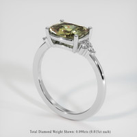 2.29 Ct. Bi Color Sapphire Ring, 14K White Gold 2