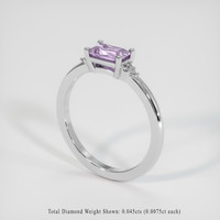 0.86 Ct. Sapphire Ring, 14K White Gold 2