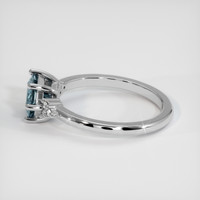 1.36 Ct. Greyish Blue Sapphire Ring, 14K White Gold 4