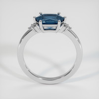 1.58 Ct. Greenish Blue Sapphire Ring, 14K White Gold 3