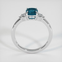 1.37 Ct. Greenish Blue Sapphire Ring, 14K White Gold 3
