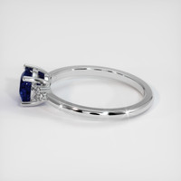 0.97 Ct. Blue Sapphire Ring, 14K White Gold 4