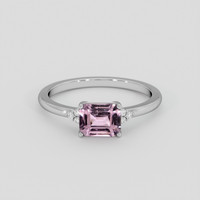 1.20 Ct. Purplish Pink Sapphire Ring, 14K White Gold 1